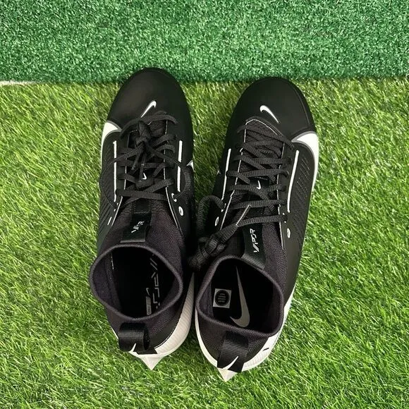 Nike Vapor Edge Pro 360 Mens‎ 14 Black White Football Cleats da5456-001 NEW