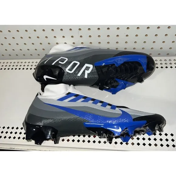 Nike Vapor Edge Pro 360 Mens Football Cleats Size 13 Gray Blue White Black