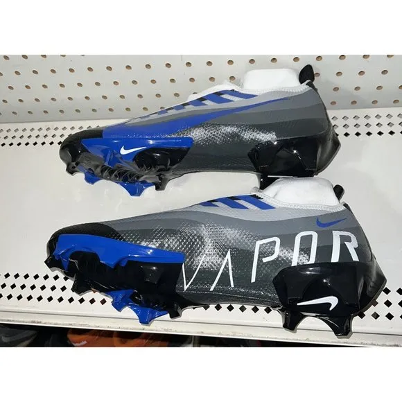 Nike Vapor Edge Pro 360 Mens Football Cleats Size 13 Gray Blue White Black