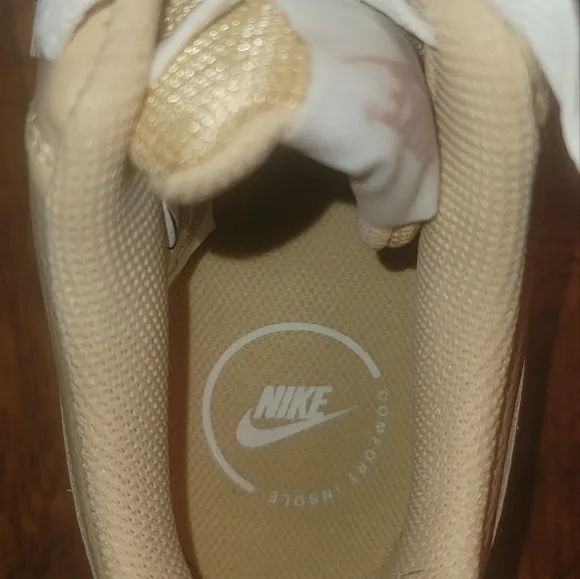 Nike Women's Court Vision Low Beige Pink Camo Shoes Sneakers