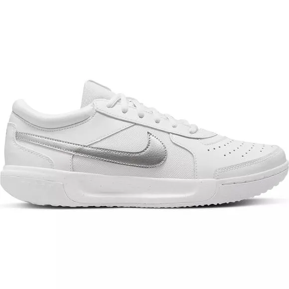 Nike Women's Zoom Court Lite 3 White &amp; Silver Tennis Shoes Women's Size 8.5