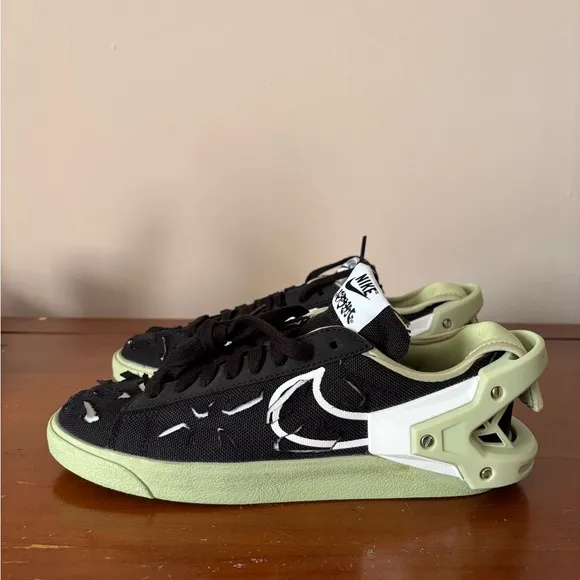Nike x Acronym Blazer Low Black Olive Aura Mens Shoes Size 6