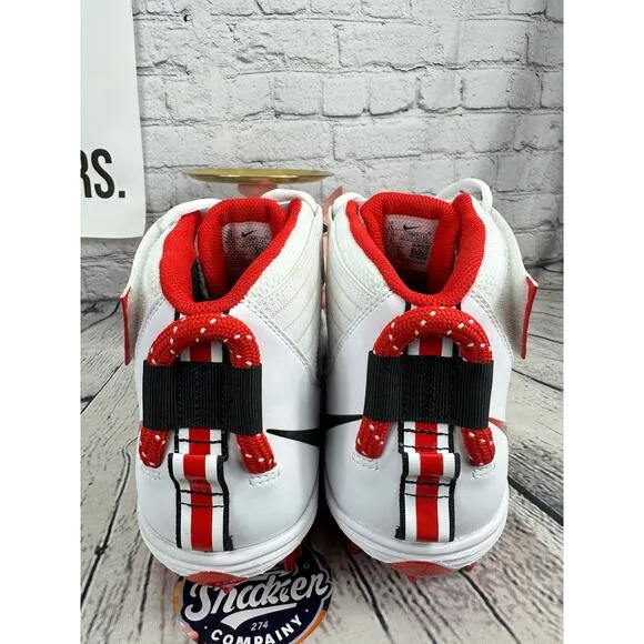 Nike x Ohio State PE Force Savage Pro 2 Football Cleats Shoes Mens 14 Red White