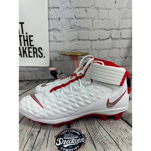 Nike x Ohio State PE Force Savage Pro 2 Football Cleats Shoes Mens 14 Red White