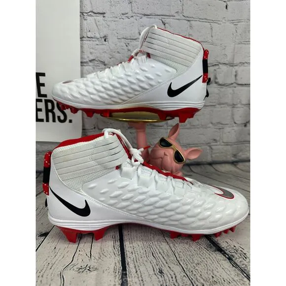 Nike x Ohio State PE Force Savage Pro 2 Football Cleats Shoes Mens 14 Red White