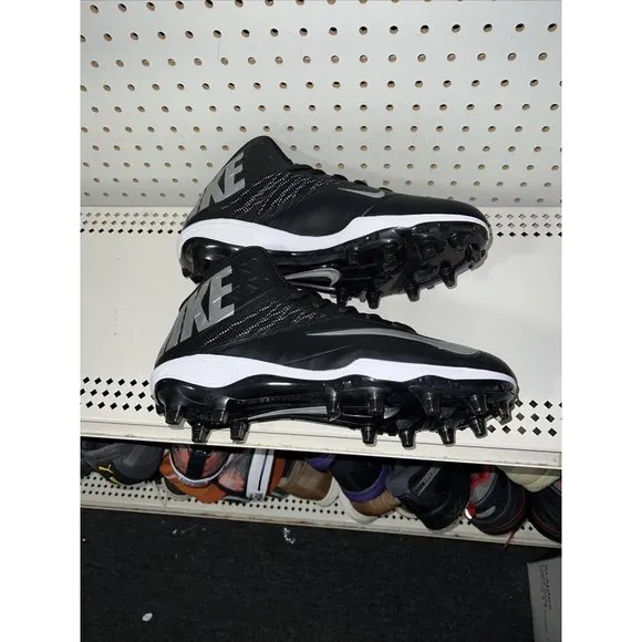 Nike Zoom Code Elite 3/4 TD Mens Football Cleats Size 11.5 Black Gray 603368-002