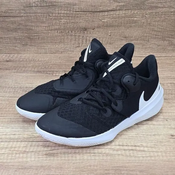 Nike Zoom HyperSpeed Court SAMPLE Men's Size 9 Black White Sneakers (CI2964-010)