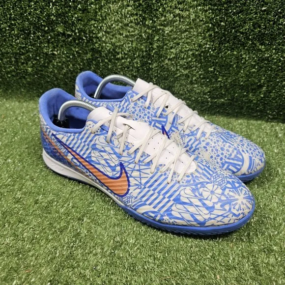 Nike Zoom Mercurial Vapor 15 Academy CR7 IC Azulejo Blue Soccer Shoes Mens 12