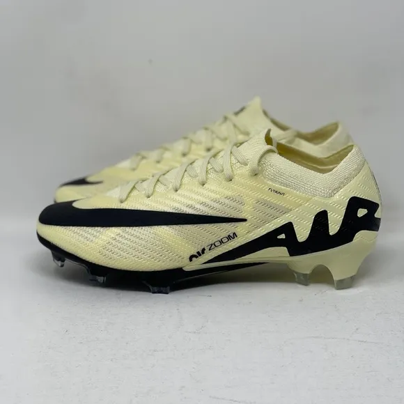 Nike Zoom Mercurial Vapor 15 Elite FG Soccer Cleats Yellow Black Size 4