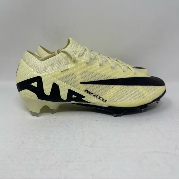 Nike Zoom Mercurial Vapor 15 Elite FG Soccer Cleats Yellow Black Size 4