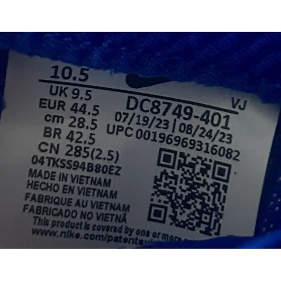 Nike Zoom Rival DC8749-401 Track Field Racing Spikes Shoes Blue Men's Sz 10.5