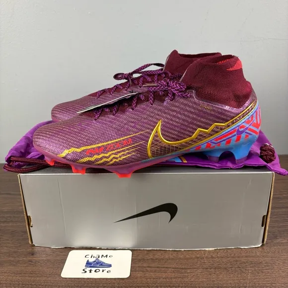 Nike Zoom Superfly 9 Elite FG KM ‘Mbappe' Soccer Shoes DO9342-694 Men’s Size 13