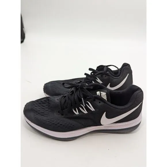 Nike Zoom Winflo 4 Marathon Running Shoes Sneakers Size 10 Black 898466