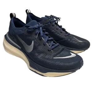 Nike ZoomX Invincible Running Shoes Flyknit 3 College Navy Metallic Silver Sz 13