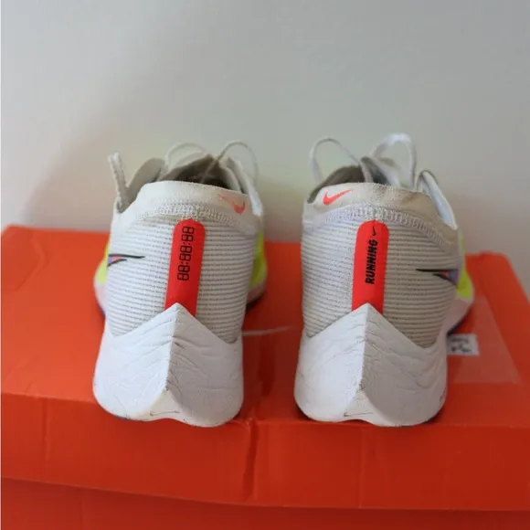Nike ZoomX Vaporfly Next% 2 White Volt Racer Blue size 7