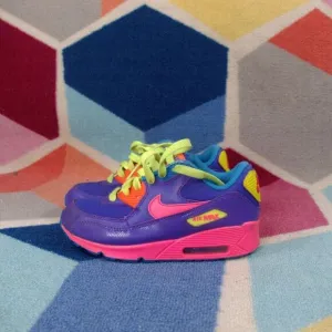 Nike Air Max 90 GS Hyper Grape Sneakers Purple Pink Youth Size 1Y US