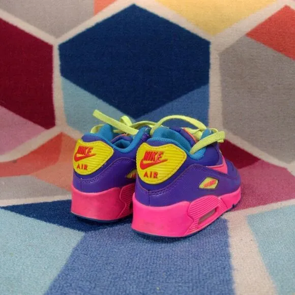 Nike Air Max 90 GS Hyper Grape Sneakers Purple Pink Youth Size 1Y US