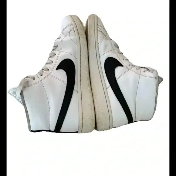 Nike Court Royale 2 Mid Leather Shoes Mens White Black CQ9179-100 Size 10