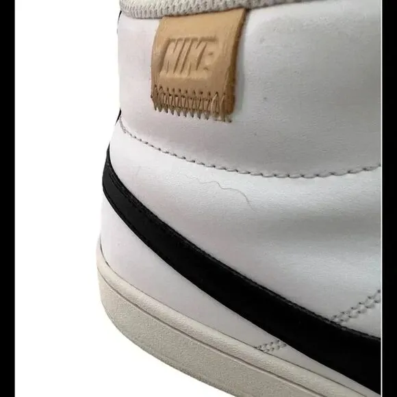 Nike Court Royale 2 Mid Leather Shoes Mens White Black CQ9179-100 Size 10