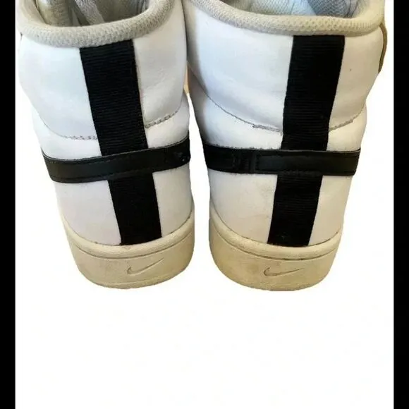 Nike Court Royale 2 Mid Leather Shoes Mens White Black CQ9179-100 Size 10