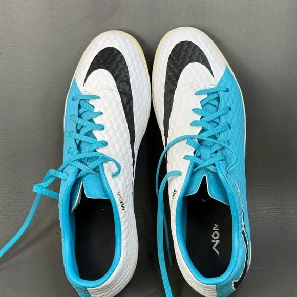 Nike Hypervenom Phelon III IC Soccer Shoes Sky Blue White Black men’s size 12
