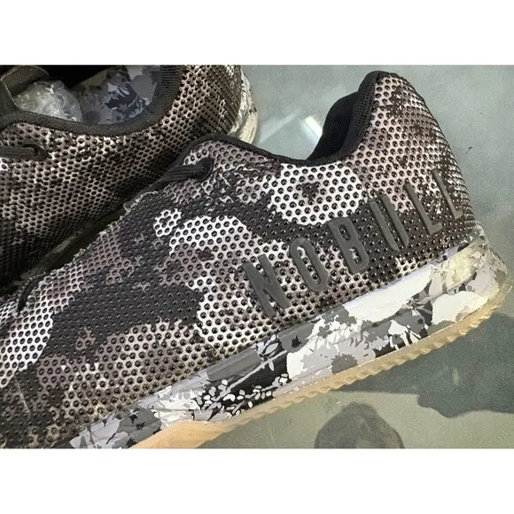 No Bull Court Outwork Men's Trainer Shoes Size 9 Tie Dye Floral Gray Black