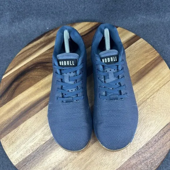 NOBULL Gum OUTWORK Trainers Mens 8.5 Super Fabric Athletic Gym Shoes Navy Blue