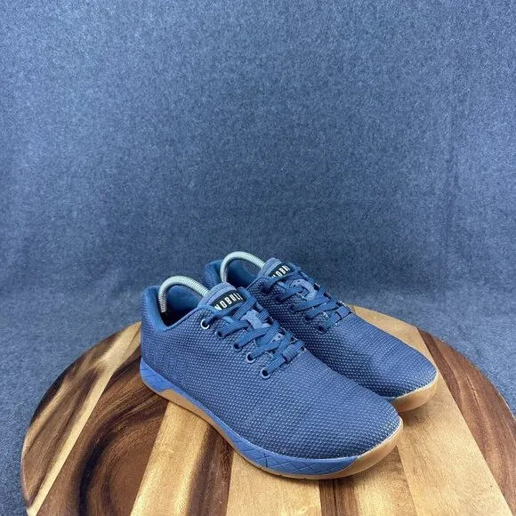 NOBULL Gum OUTWORK Trainers Mens 8.5 Super Fabric Athletic Gym Shoes Navy Blue