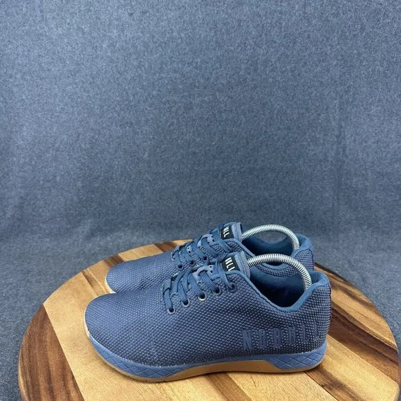 NOBULL Gum OUTWORK Trainers Mens 8.5 Super Fabric Athletic Gym Shoes Navy Blue