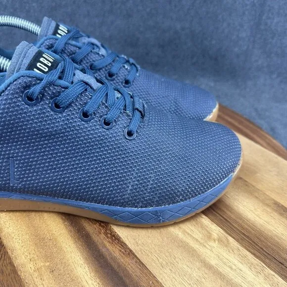 NOBULL Gum OUTWORK Trainers Mens 8.5 Super Fabric Athletic Gym Shoes Navy Blue