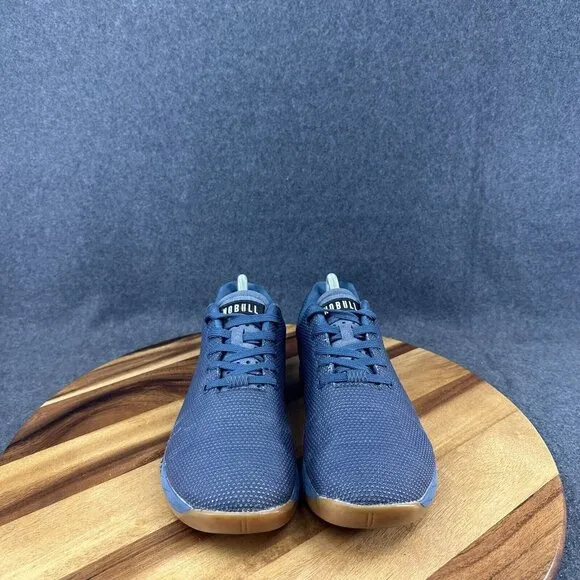 NOBULL Gum OUTWORK Trainers Mens 8.5 Super Fabric Athletic Gym Shoes Navy Blue