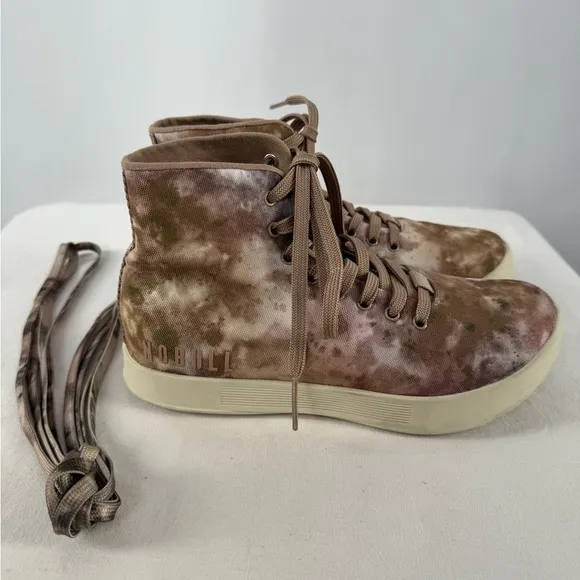 Nobull High Too Unisex Trainer Shoes in Pink Tie Dye Size Woman’s 7 Men’s 5.5