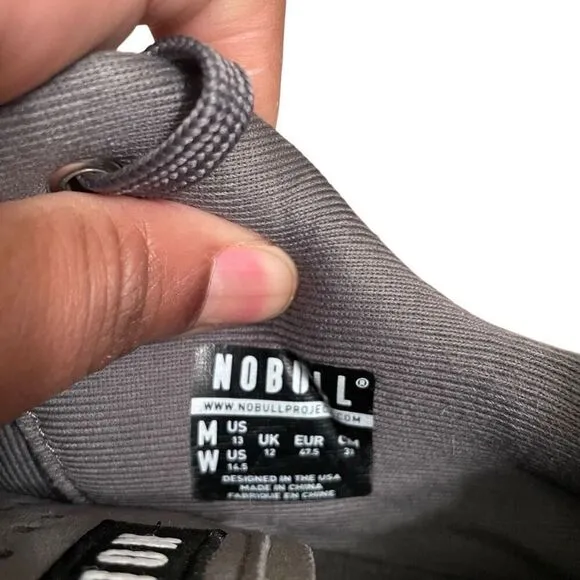 NOBULL Mens Outwork SuperFabric Trainers 13 Dark Gray Gum Gym Shoes Sneakers