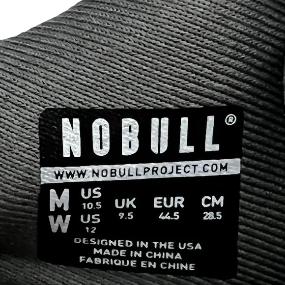 Nobull Outwork Sneakers Mens Size 10.5 Womens Size 12 Gray Athletic Gym