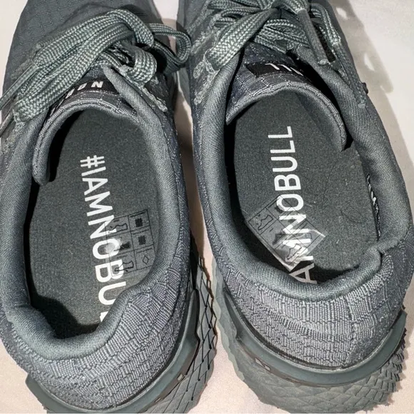 NoBull Ripstop Runners Men's 6.5 Women’s 8 Gray Gym Athletic Shoes