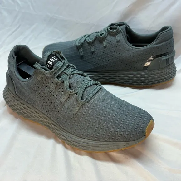 NoBull Ripstop Runners Men's 6.5 Women’s 8 Gray Gym Athletic Shoes