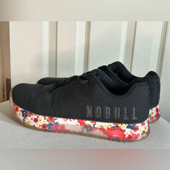 NOBULL Unisex Outwork Sneakers Black Daisy M11 W12.5 Athletic Workout Gym Shoes