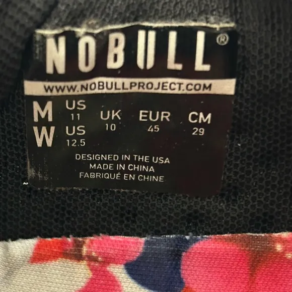 NOBULL Unisex Outwork Sneakers Black Daisy M11 W12.5 Athletic Workout Gym Shoes