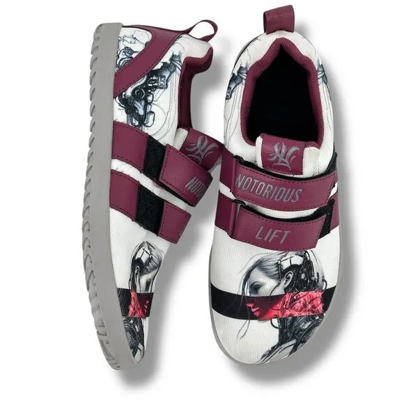 Notorious Lifters Gen 2X Gym Lift Sneaker Shoes Cyberpunk Pink Print Sz 40 8.5
