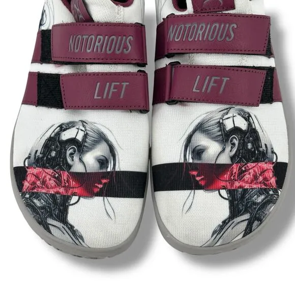 Notorious Lifters Gen 2X Gym Lift Sneaker Shoes Cyberpunk Pink Print Sz 40 8.5