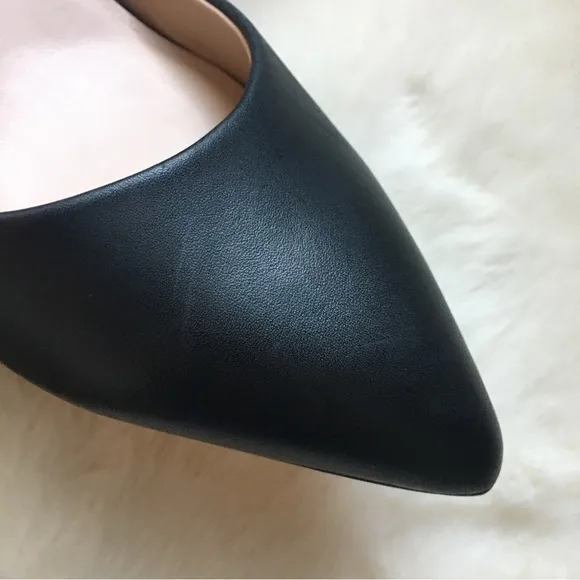 NWOT Kurt Geiger London Burlington Pointed Toe Leather Court Block Heeled Shoes