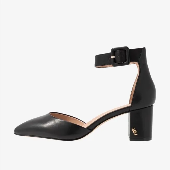 NWOT Kurt Geiger London Burlington Pointed Toe Leather Court Block Heeled Shoes