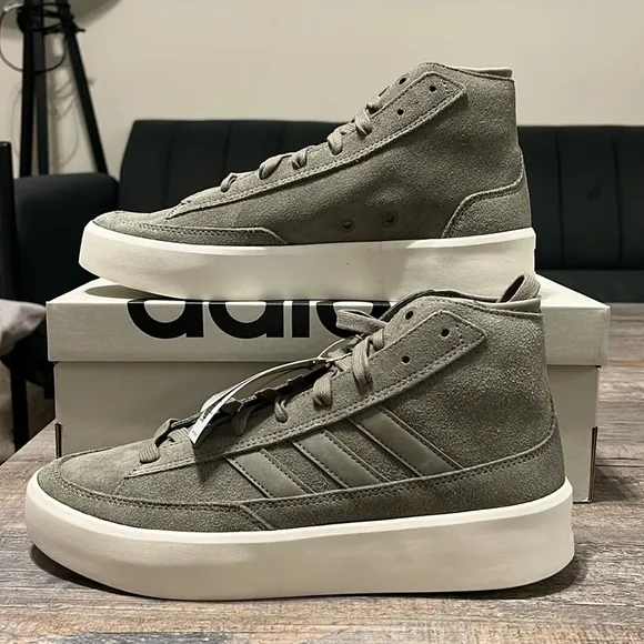 NWT Adidas Znsored High Men's Shoes - Grey/Green - IH4781