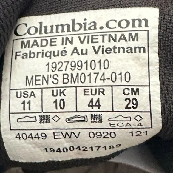 NWT Columbia Performance Fishing Boat Shoes Black  Tamiami PFG Men’s Size 11
