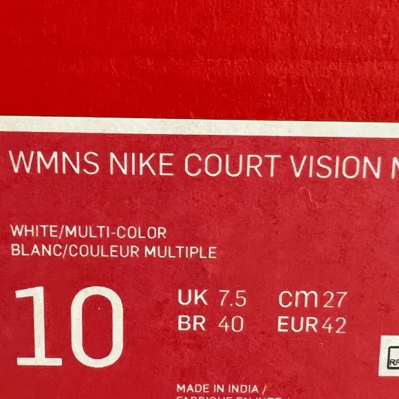 NWT Nike Court Vision Mid Women’s Shoes