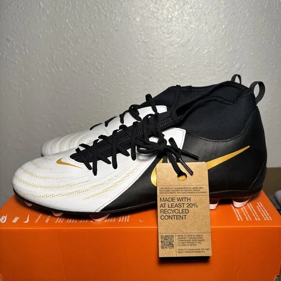 NWT Nike Phantom Luna II FG/MG White Black Gold Coin Cleats FJ2558-100 Men 13