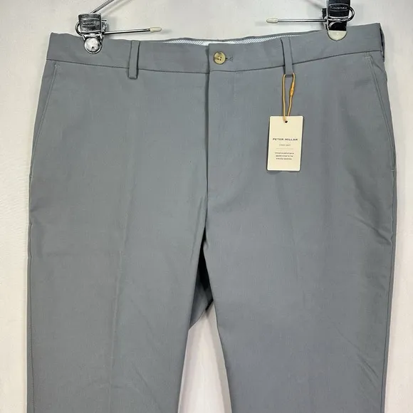 NWT Peter Millar Crown Sport Raleigh Performance Trouser Mens 36 x 32 Pant Grey