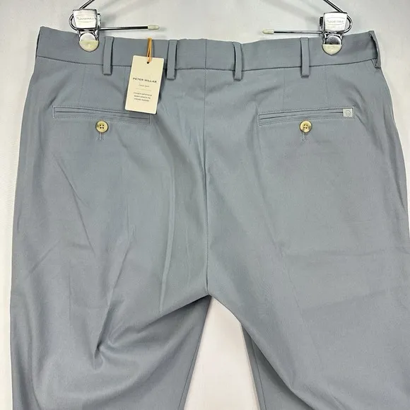 NWT Peter Millar Crown Sport Raleigh Performance Trouser Mens 36 x 32 Pant Grey
