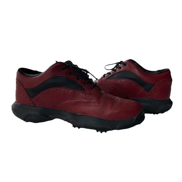 Oakley Leather Hybrid Golf Shoes Brogue Wingtip Cleat Rare Retro Men Size 7M/40