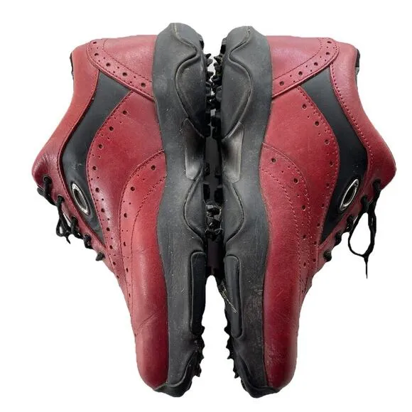 Oakley Leather Hybrid Golf Shoes Brogue Wingtip Cleat Rare Retro Men Size 7M/40